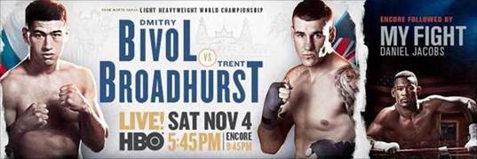 Image: Dmitry Bivol revving up for Broadhurst