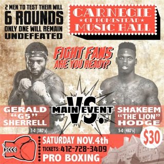 Image: Gerald Sherrell vs. Shakeem Hodge this Sat.