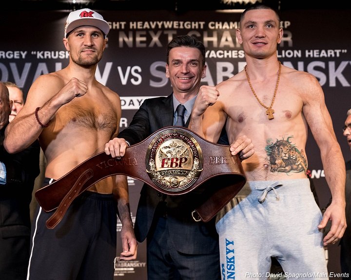 Image: Sergey Kovalev vs. Vyacheslav Shabranskyy - Weights