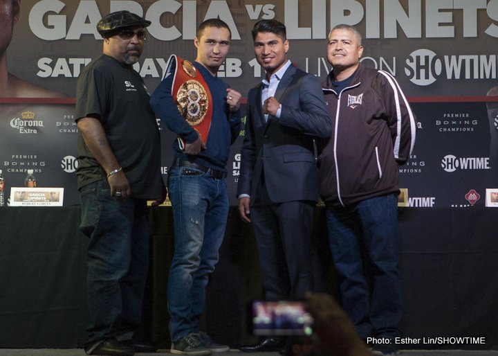 Image: Mikey Garcia’s weight at 170lbs training for Lipinets fight