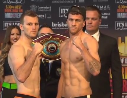 Image: Jeff Horn vs. Gary Corcoran – Weights