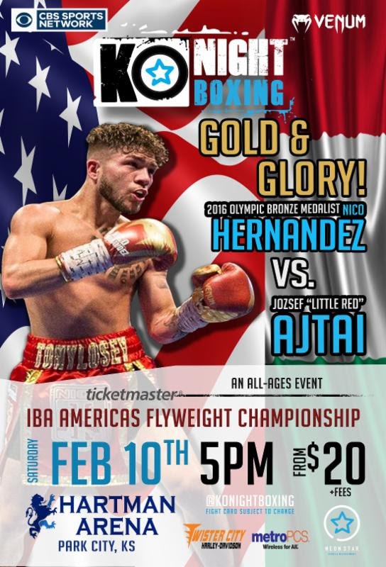 Image: Nico Hernandez ready for Jozsef Ajtai on Feb.10