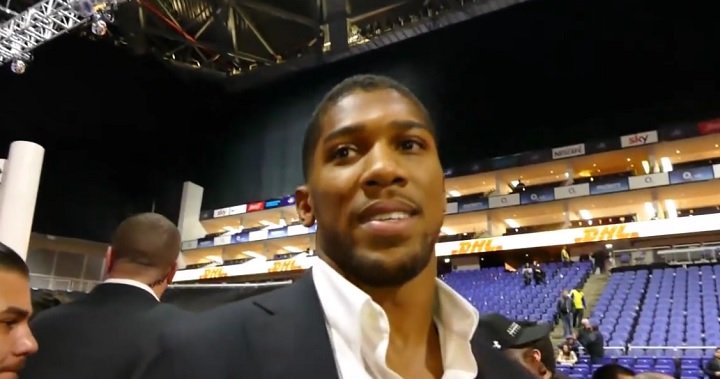 Image: Anthony Joshua gets irritated when asked about Mayweather fighting in octagon