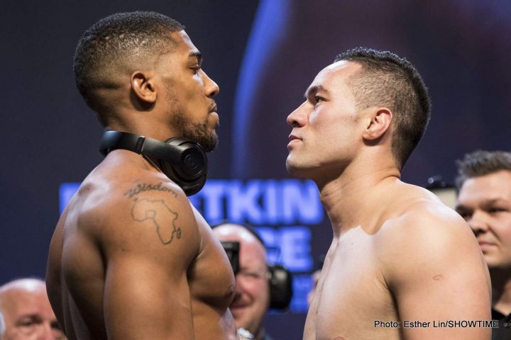 Image: Joshua weighs in at 242lbs, Parker 236