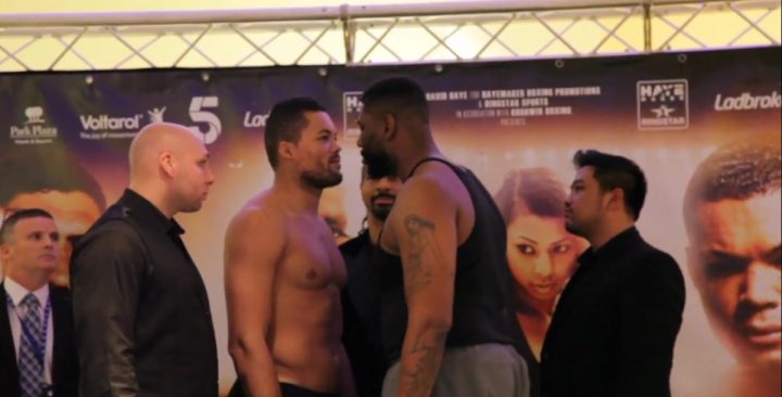 Image: Joe Joyce - Donnie Parker have words at HEATED weigh-in