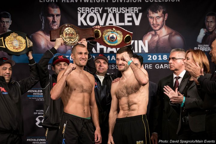 Image: Kovalev vs. Mikhalkin & Bivol vs. Barrera – Official weights