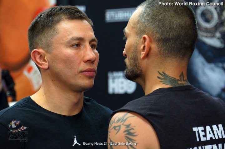 Canelo Alvarez, Gennady Golovkin, Vanes Martirosyan boxing photo