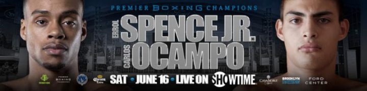 Enlaces para las peleas de hoy: Tito Acosta vs Carlos Buitriago - Errol Spence Jr vs Carlos Ocampo Spence-1-720x180