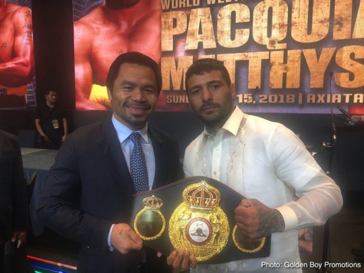 Lucas Matthysse, Manny Pacquiao boxing photo