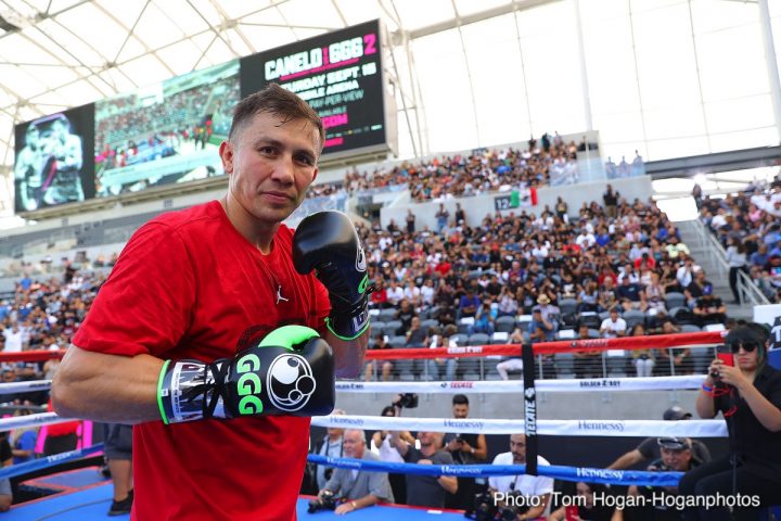 Image: Golovkin looking powerful and fast in training to KO Canelo