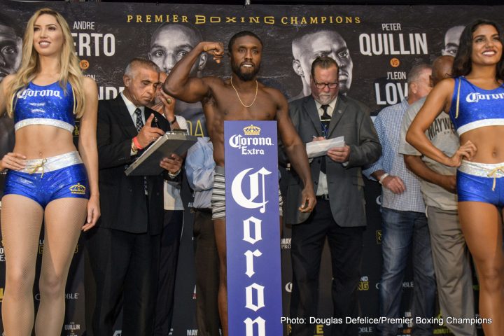 Image: Weights: Berto vs. Alexander & Quillin vs. Love