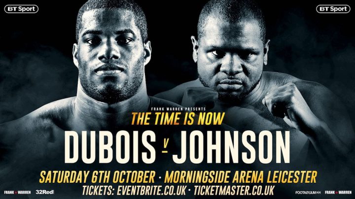 Image: Daniel Dubois vs Kevin Johnson on Oct 6