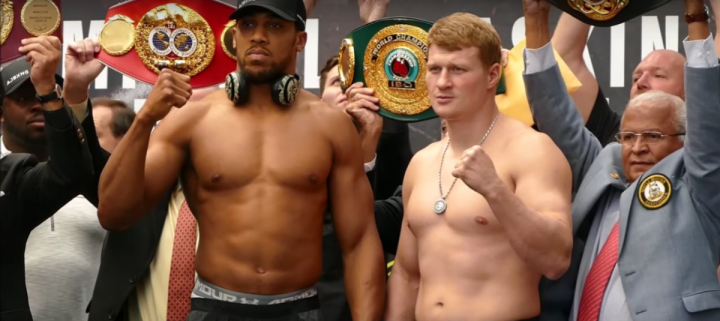 Image: Joshua with huge 23 pound weight advantage over Povetkin