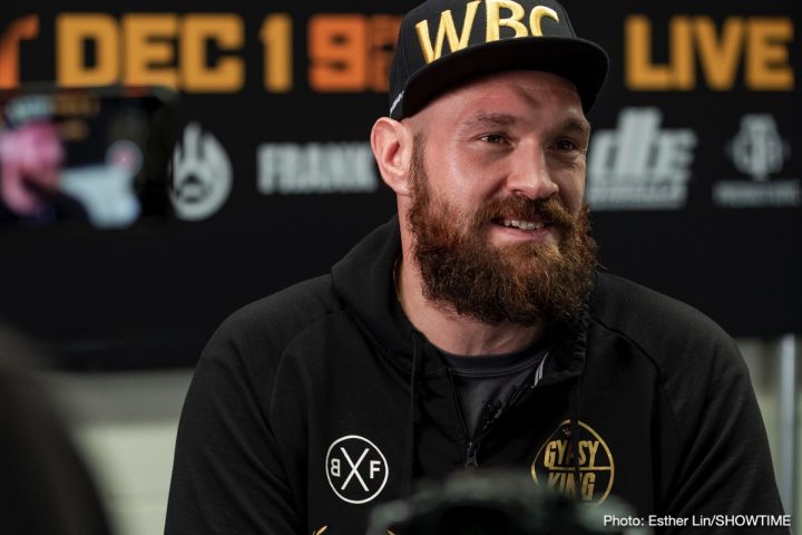 Image: Tyson Fury boots reporter for being a "hater" at media day workout