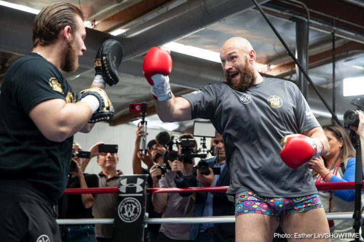 Image: Tyson Fury boots reporter for being a "hater" at media day workout