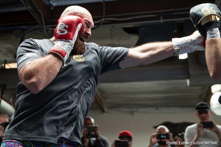 Image: Tyson Fury boots reporter for being a "hater" at media day workout