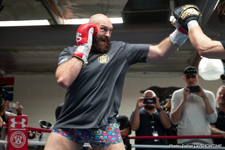 Image: Tyson Fury boots reporter for being a "hater" at media day workout