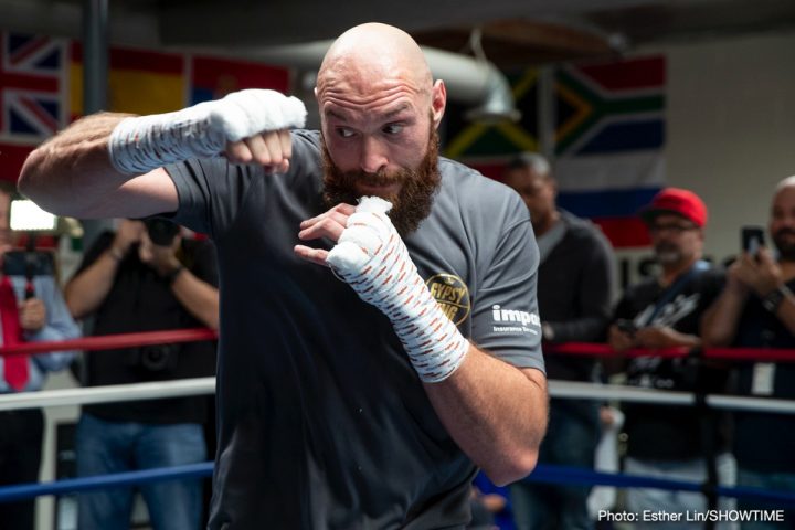 Image: Tyson Fury boots reporter for being a "hater" at media day workout