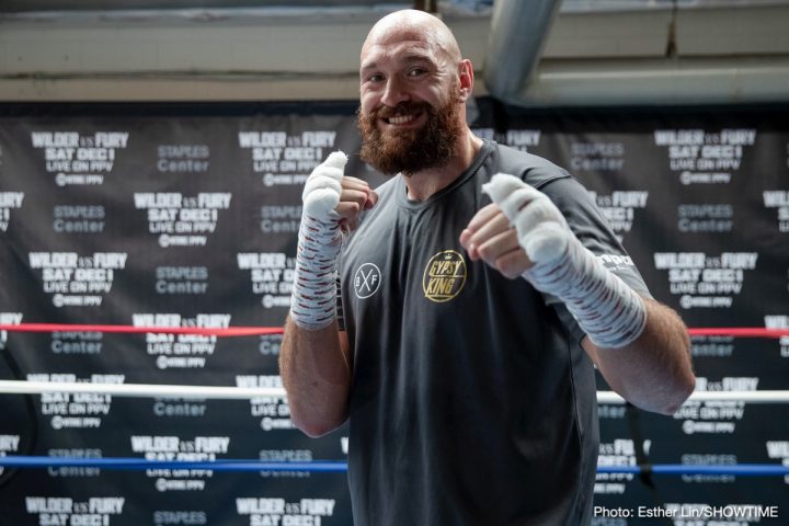 Image: Tyson Fury boots reporter for being a "hater" at media day workout