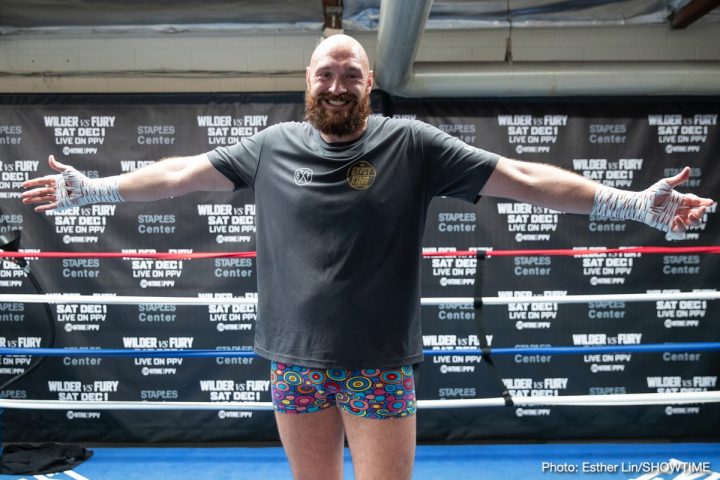 Image: Tyson Fury boots reporter for being a "hater" at media day workout