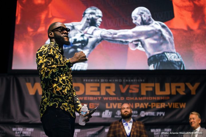 Image: Wilder, Fury brawl in Los Angeles at press conference