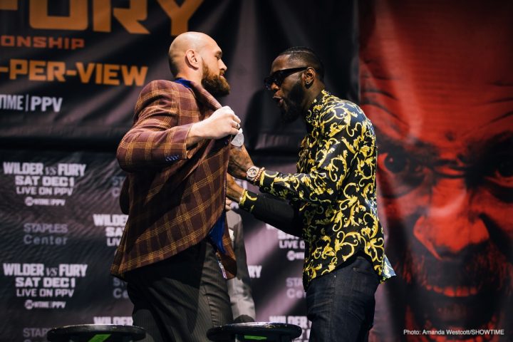 Image: Wilder, Fury brawl in Los Angeles at press conference