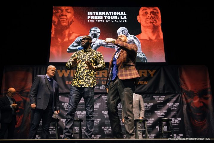 Image: Wilder, Fury brawl in Los Angeles at press conference