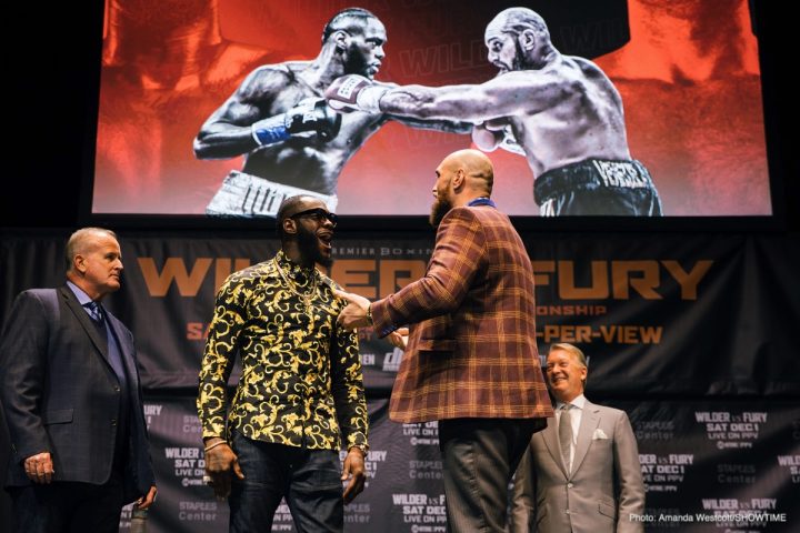 Image: Wilder, Fury brawl in Los Angeles at press conference