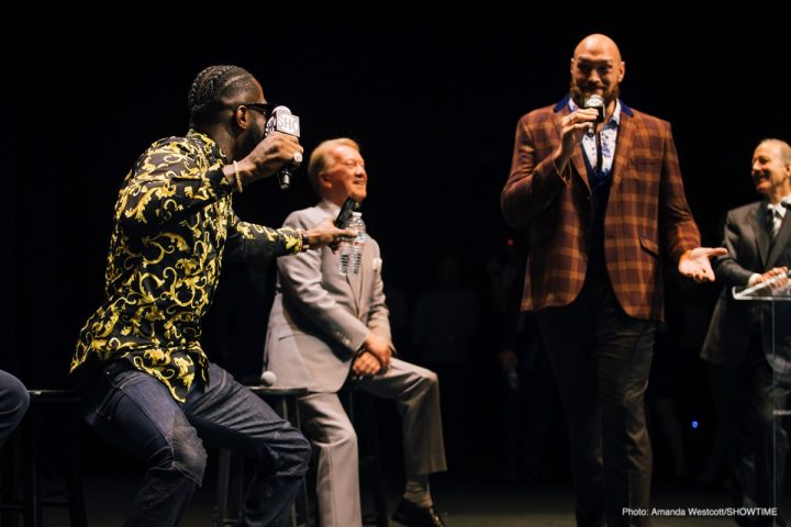 Image: Wilder, Fury brawl in Los Angeles at press conference