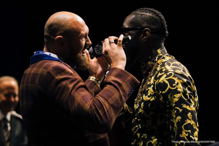 Image: Wilder, Fury brawl in Los Angeles at press conference