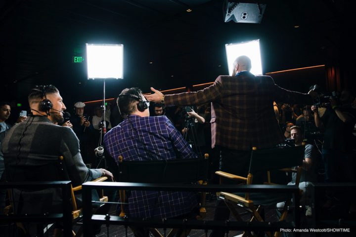 Image: Wilder, Fury brawl in Los Angeles at press conference