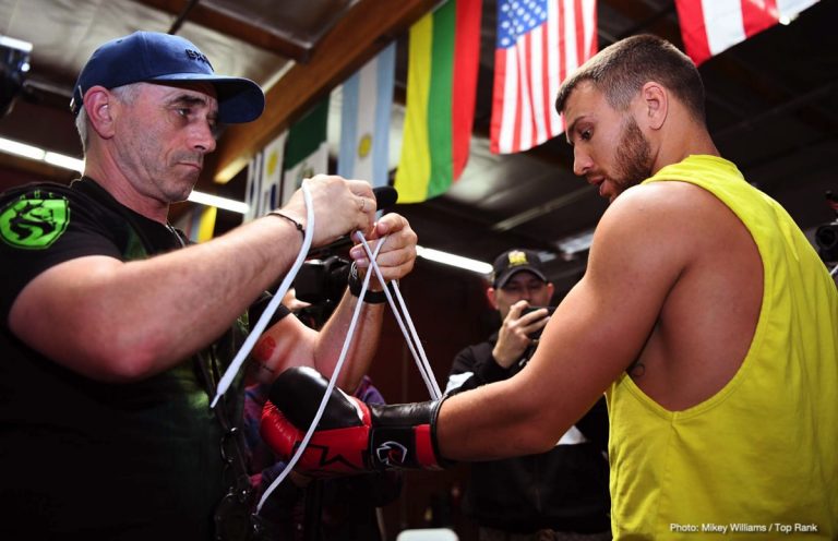 Image: Nevin: "Lomachenko wore 20 oz gloves and ankle weights, he was still just as quick"