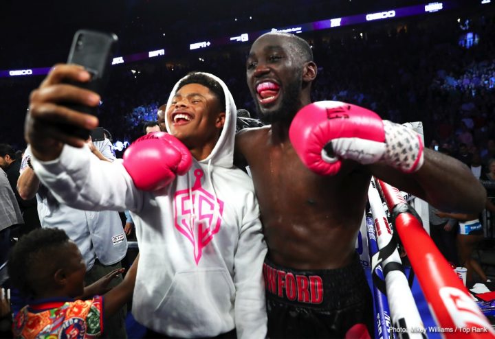 Image: Benavidez not impressed with Terence Crawford’s power