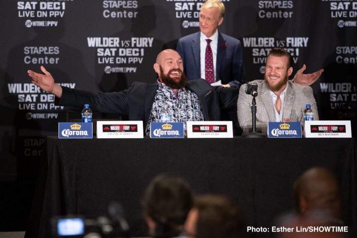 Image: Wilder and Fury scuffle at final press conference