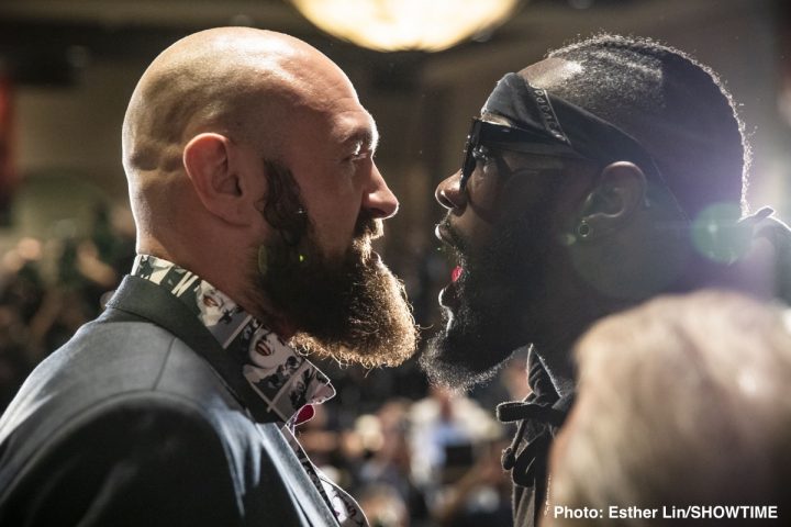 Image: Wilder and Fury scuffle at final press conference