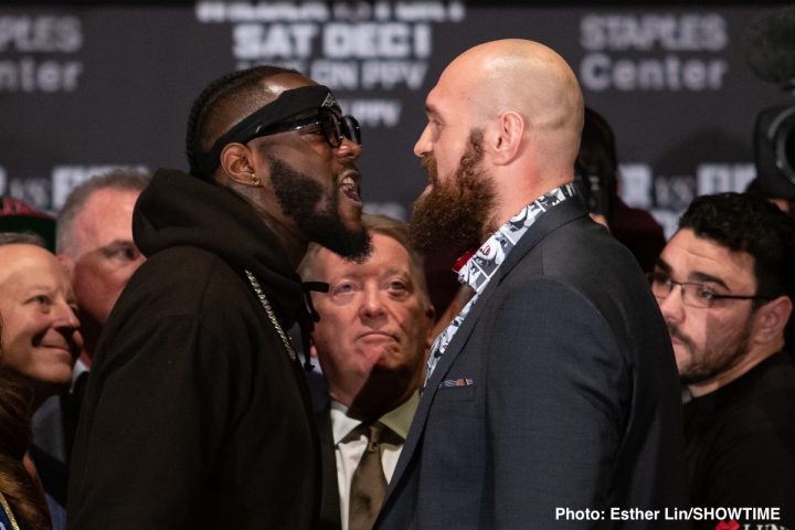Image: Wilder and Fury scuffle at final press conference