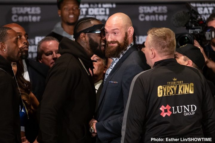 Image: Wilder and Fury scuffle at final press conference