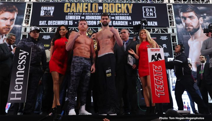 Image: Canelo Alvarez vs. Rocky Fielding - official weigh-in results