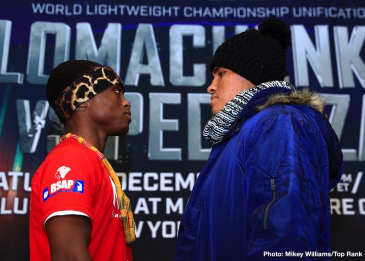 Image: PHOTOS: Lomachenko v Pedraza, Lopez v Menard, Isaac Dogboe Weigh In Results