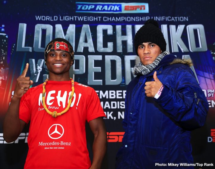 Image: PHOTOS: Lomachenko v Pedraza, Lopez v Menard, Isaac Dogboe Weigh In Results