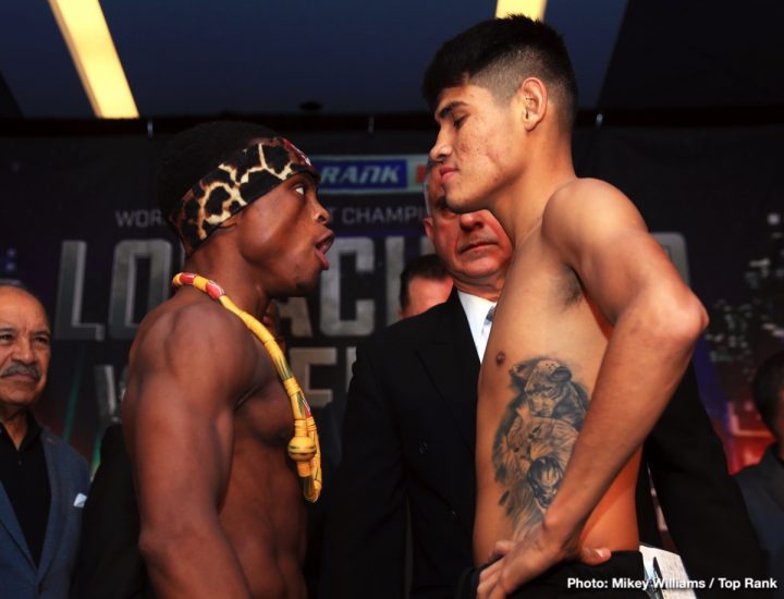 Image: PHOTOS: Lomachenko v Pedraza, Lopez v Menard, Isaac Dogboe Weigh In Results