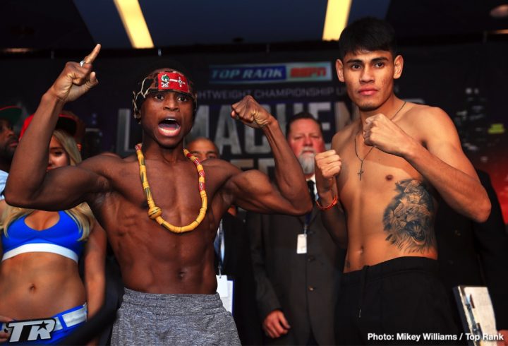 Image: PHOTOS: Lomachenko v Pedraza, Lopez v Menard, Isaac Dogboe Weigh In Results