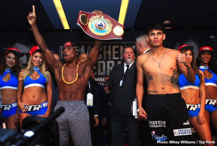 Image: PHOTOS: Lomachenko v Pedraza, Lopez v Menard, Isaac Dogboe Weigh In Results