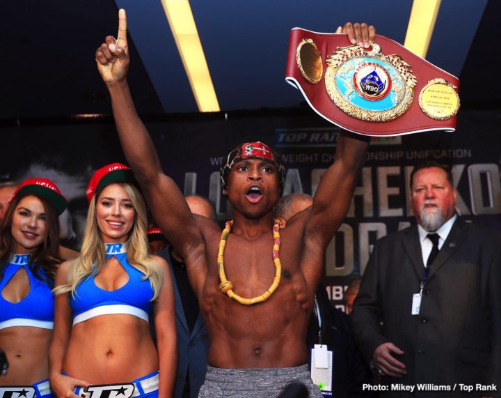 Image: PHOTOS: Lomachenko v Pedraza, Lopez v Menard, Isaac Dogboe Weigh In Results