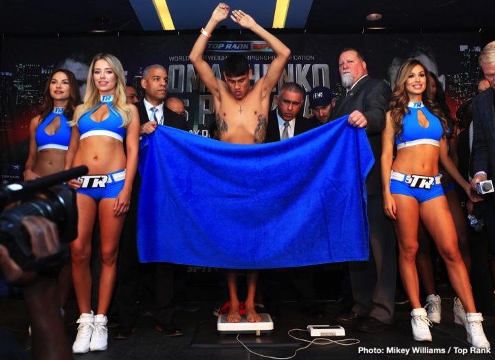 Image: PHOTOS: Lomachenko v Pedraza, Lopez v Menard, Isaac Dogboe Weigh In Results