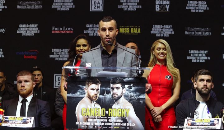 Image: David Lemieux off Canelo-Fielding card due to dehydration