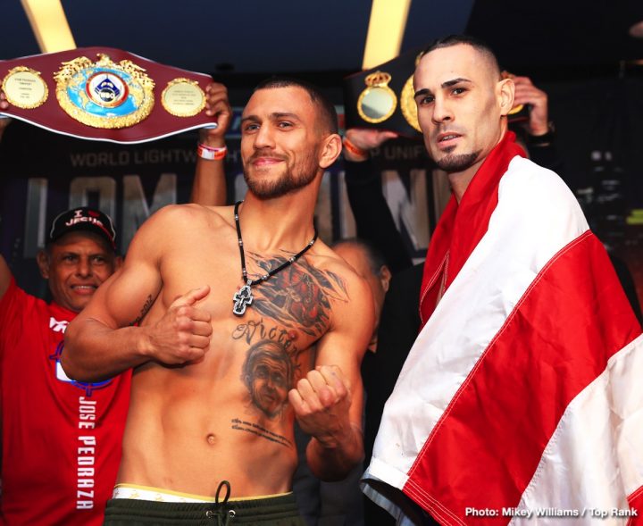 Image: Vasyl Lomachenko vs. Jose Pedraza - Official Weigh In Results