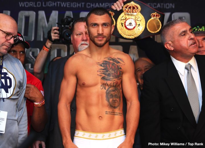 Image: Vasyl Lomachenko vs. Jose Pedraza - Official Weigh In Results