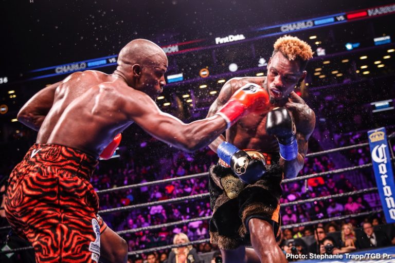 Image: FACE TO FACE: Tony Harrison and Jermell Charlo face off before their rematch