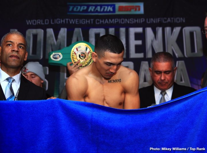 Image: PHOTOS: Lomachenko v Pedraza, Lopez v Menard, Isaac Dogboe Weigh In Results